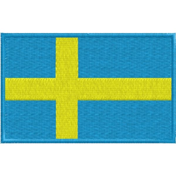 Patch interamente ricamato bandiera (SVEDESE) mm.80 x 50 Cod.20171014_A