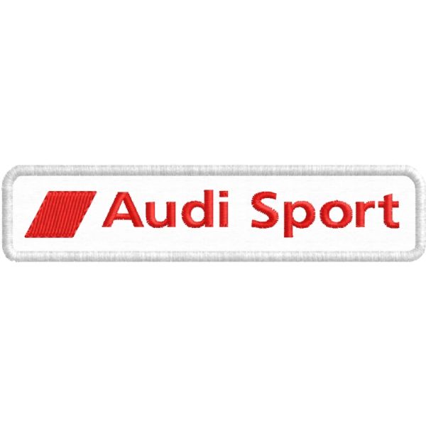 Patch ricamato logo Audi Sport su base cm.10 Cod.20171025_A