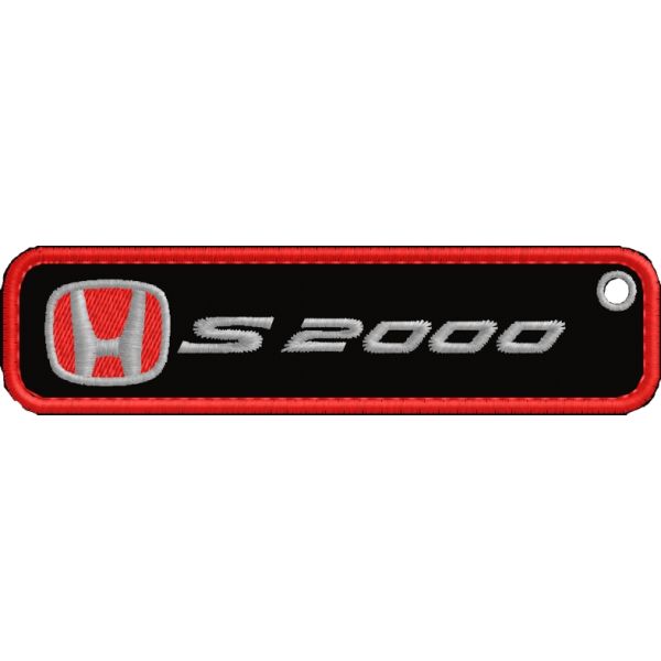 Patch ricamato logo HONDA S2000 , ad uso portachiavi cod. 20171027_A