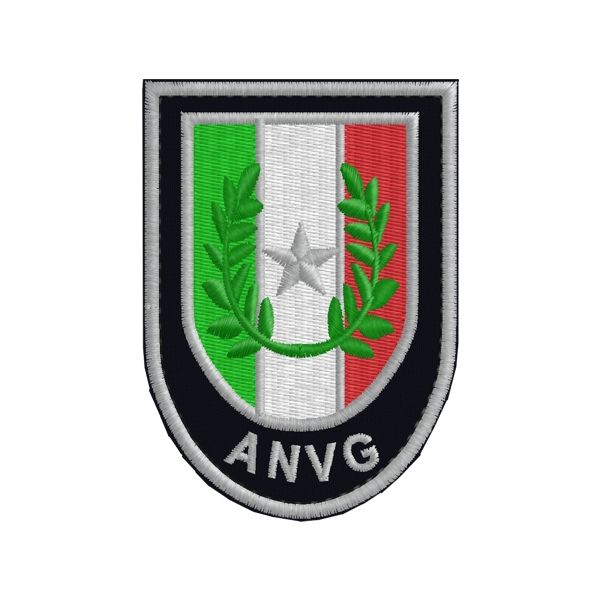 Stemma ricamato ANVG Italia  su fondo NERO Cod. 20171035_A