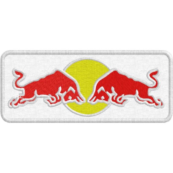 Patch Ricamato 2 TORI RED BULL cm. 14 x 6 personalizzato Cod.20171107_A