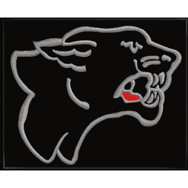 Patch ricamato cm.16 x 13 profilo di puma cod.20171116_A