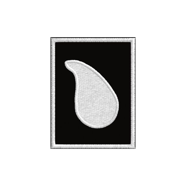 Patch rettangolare ricamata con goccia Cod.20171214_A