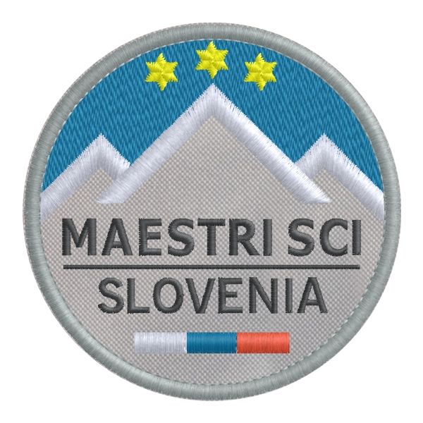 Patch Ricamato MAESTRI SCI SLOVENIA diam. cm.9 Cod.20171219_A