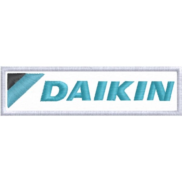 Patch ricamata logo DAIKIN su base cm.10 Cod.20180101_A