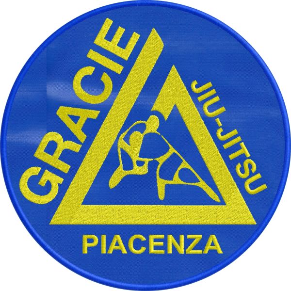Patch diametro Cm.20 Jiu Jitsu GRACIE PIACENZA cod.20180121_A