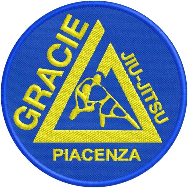 Patch diametro Cm.10 Jiu Jitsu GRACIE PIACENZA cod.20180122_A