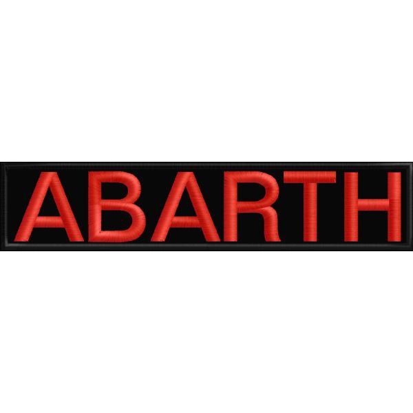 Patch ricamata Scritta  Abarth come stemma da cm. 20 Cod. 20180125_A