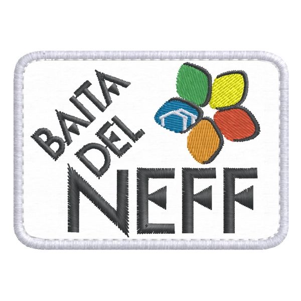 Patch Ricamato logo BAITA DEL NEFF mm.70 x 50 Cod.20180205_A