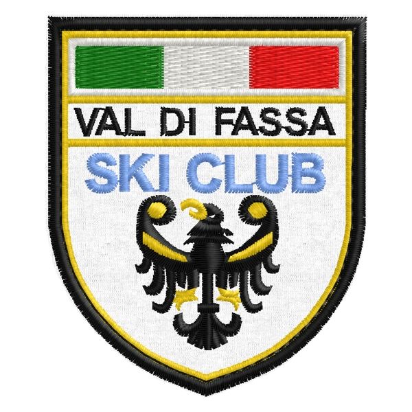 Stemma SKI ricamato (VAL DI FASSA )Cod.20180221_A