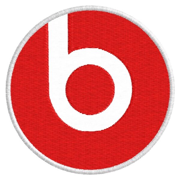 Patch ricamato TONDO "B" DI BEATS mm. 70 DI DIAMETRO  Cod.20180224_A