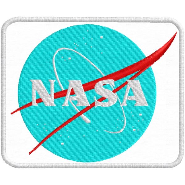 Patch ricamato logo NASA mm. 80 x 95  Cod.20180226_A