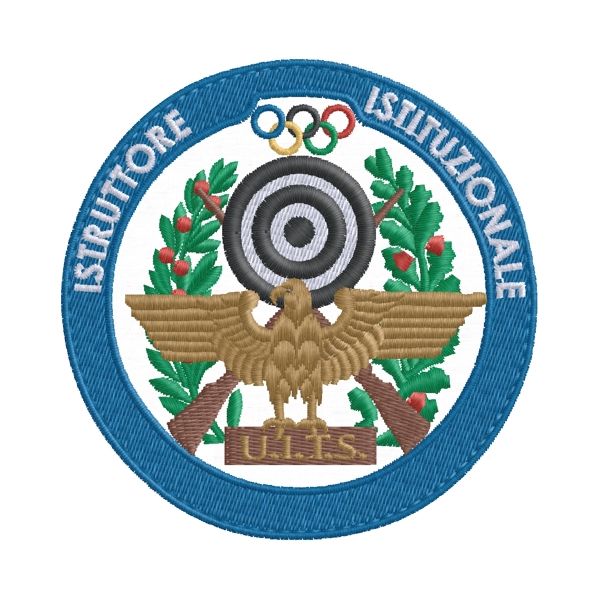Patch ricamato ISTRUTTORE ISTITUZIONALE Tiro a segno Cod.20180416_A