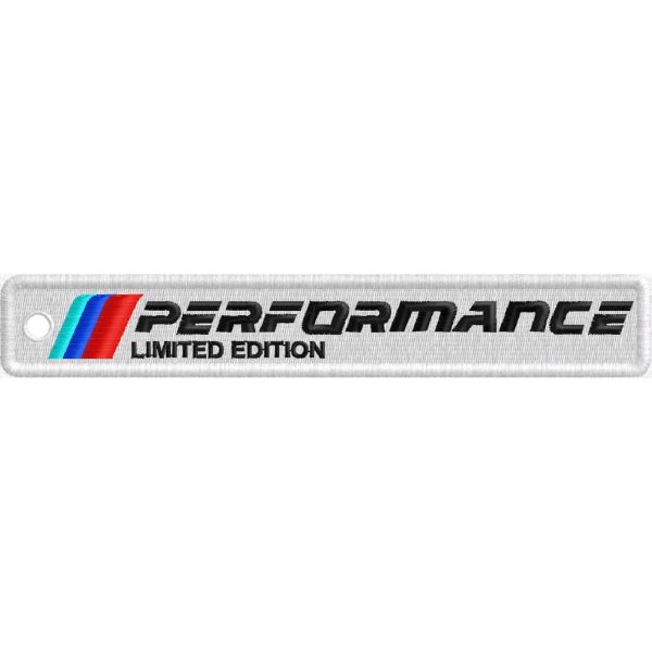 M Performance portachiavi ricamato serie "M" BMW su base nera