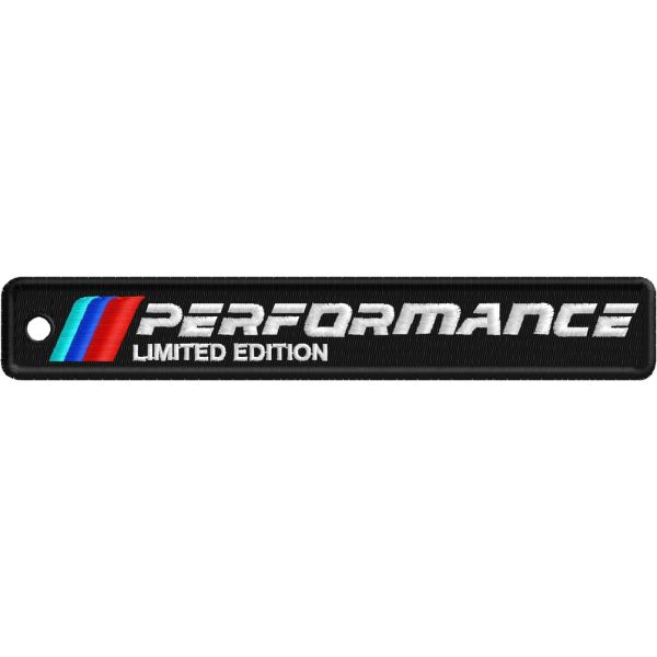 M Performance portachiavi ricamato serie "M" BMW su base nera