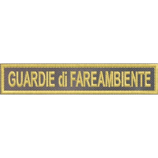 PATCH ricamato GUARDIE di FAREAMBIENTE Cm. 10,5 X 2,0 Cod.20180615_A