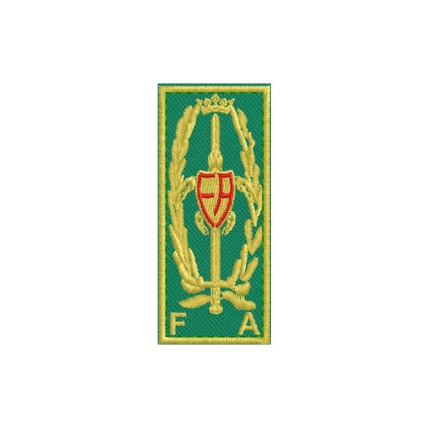 Patch ricamata filato GOLD Mostrina logo FA fareambiente Cod.20180628_A