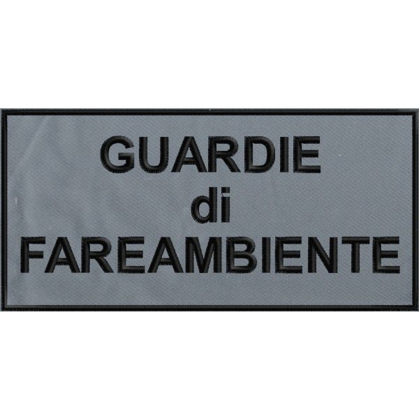 Patch ricamato GUARDIE di FAREAMBIENTE cm. 21 x10  Cod.20180629_A