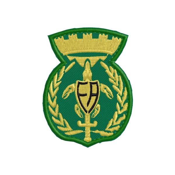 Patch ricamato su base di tessuto col. VERDE GUARDIE DI FAREAMBIENTE