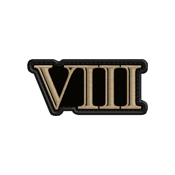 Patch ricamato con NUMERO ROMANO (8)  Cod.20180710_XIII