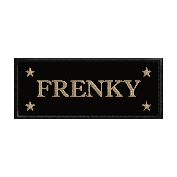 Patch ricamato con il proprio nominativo di Battaglia Da petto Cod.20180711_FRENKY
