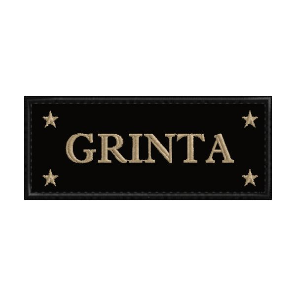 Patch ricamato con il proprio nominativo di Battaglia Da petto Cod.20180711_GRINTA