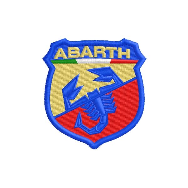 Patch  ricamato Variante blu simbolo Abarth Cod. 20180725_A