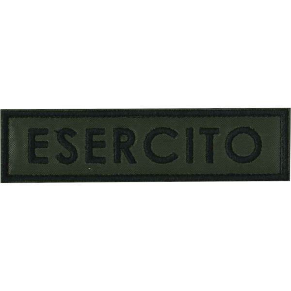 Mostrina ricamata ESERCITO o dicitura piacere con il proprio nome su base tessuto verde militare
