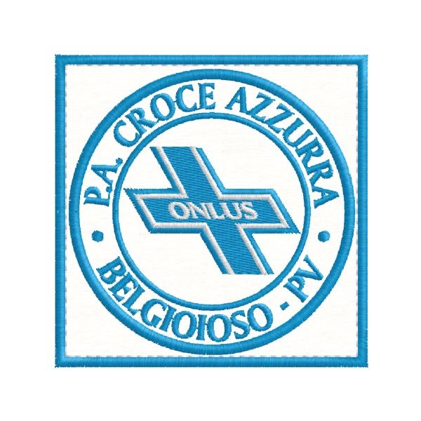 Patch ricamata CROCE AZZURRA BELGIOIOSO (PV) Cod.20180908_A
