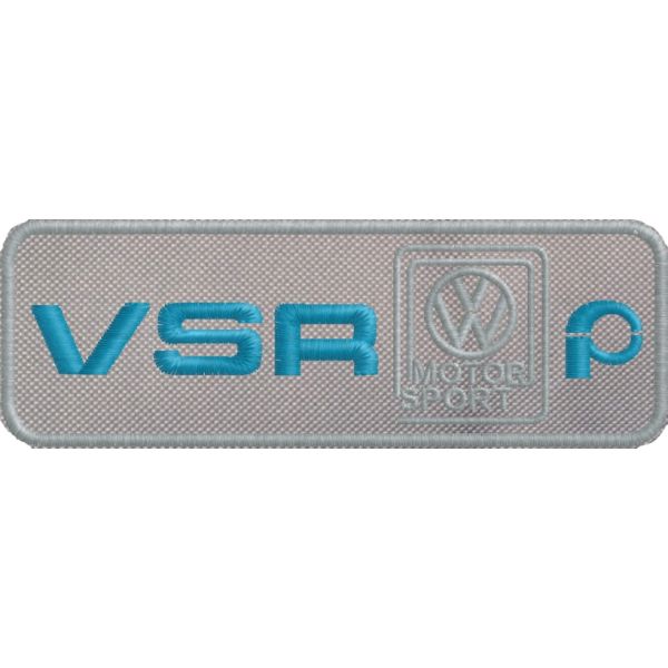 Patch  ricamato VW Motorsport dimensioni cm. 10 x 3,5