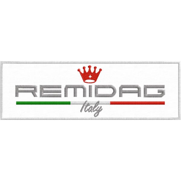 Patch ricamato REMIDAG Italy Cm.20 per 6.5 di altezza Cod.20181115_A