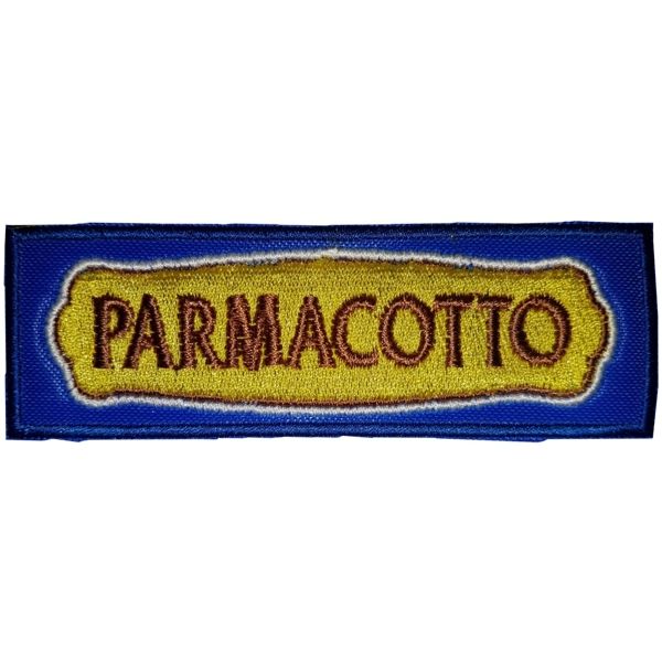 Patch ricamata logo PARMACOTTO su base cm.10 Cod.20181211_A