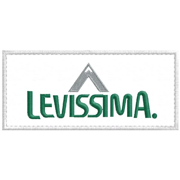 Patch ricamata logo LEVISSIMA su base cm.10 Cod.20181224_A