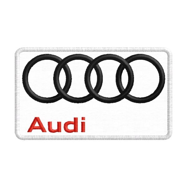 Patch ricamato AUDI Logo mm. 85 x 50  Cod.20190215_A 