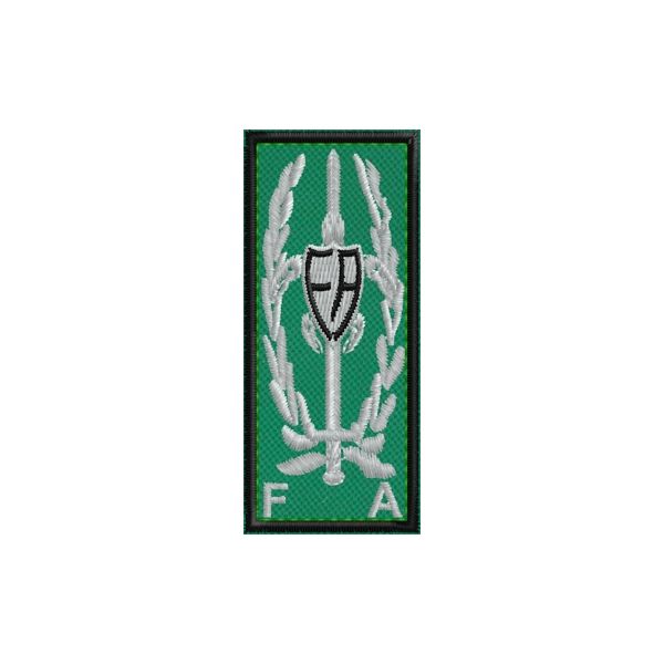 Patch ricamata come Mostrina logo FA fareambiente senza corona Cod.20190622_A