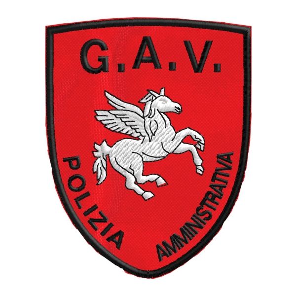 PROVA REALE RICAMATA Scudetto G.A.V. Polizia Amministrativa 