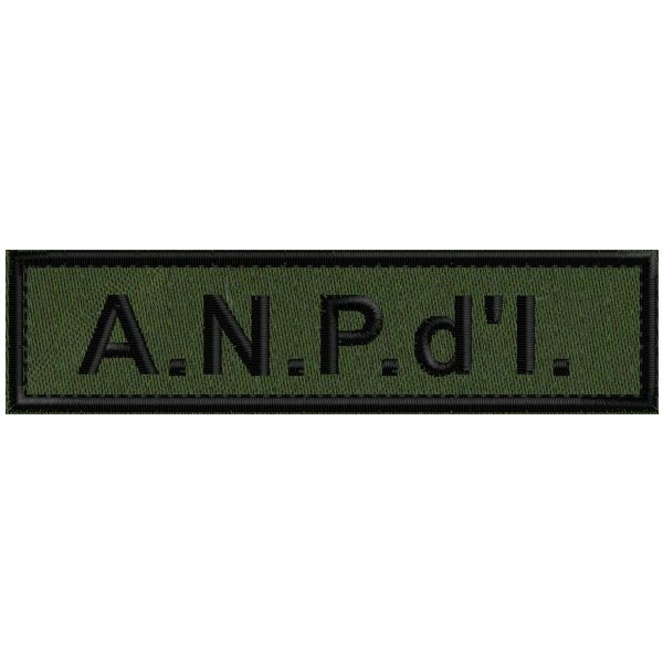 Mostrina ricamata ANDPL o dicitura piacere con il proprio nome cm10x2,5