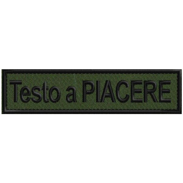 Mostrina ricamata ANDPL o dicitura piacere con il proprio nome cm10x2,5