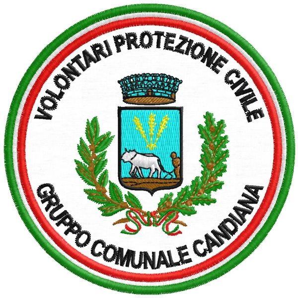 Patch PROTEZIONE CIVILE Comune CANDIANA diam. cm. 10 cod.20190403_A