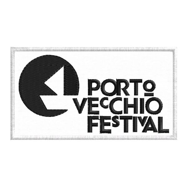 Patch ricamata PORTO VECCHIO FESTIVAL Cm. 9 x 5 Cod.20190404_A