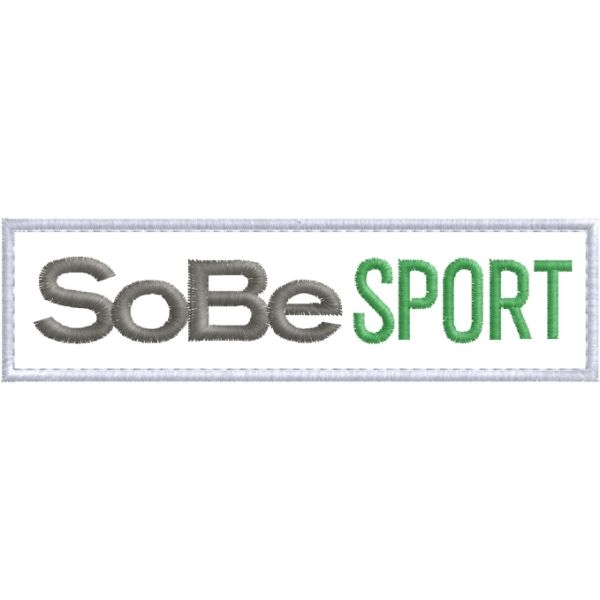 Patch ricamata etichetta SoBe sport Cm.11 x 3 Cod.20190412_A