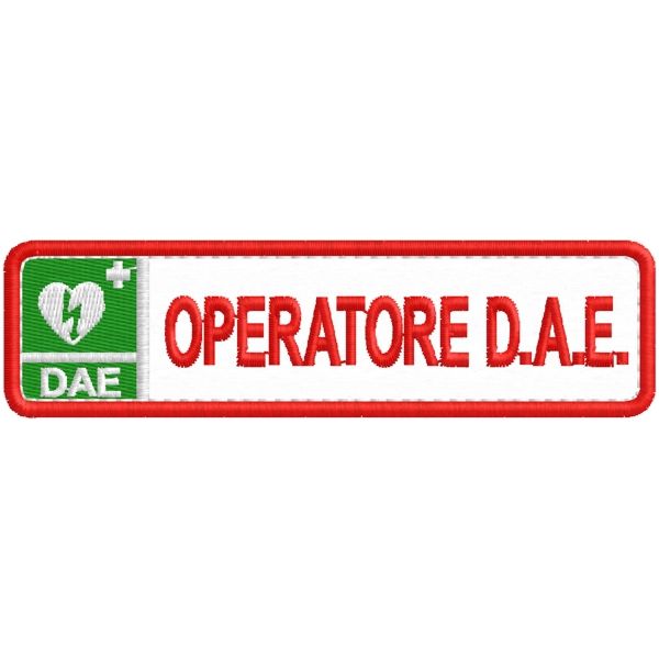 Patch ricamato da braccio OPERATORE D.A.E. cm. 10 x 2,5 Cod. 20190505_A