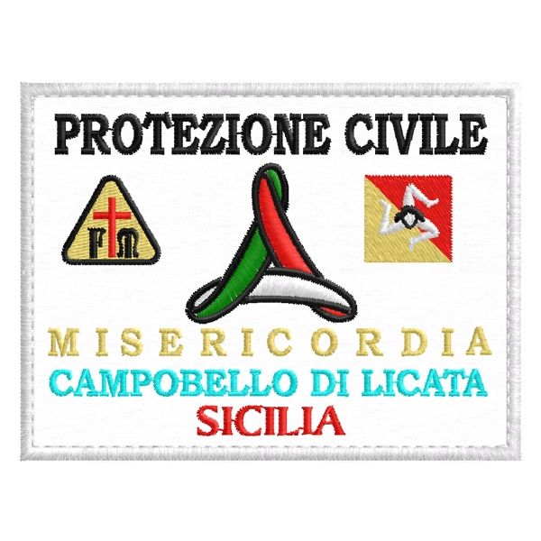 ricamato prot.civile "MISERICORDIA CAMPOBELLO DI LICATA"