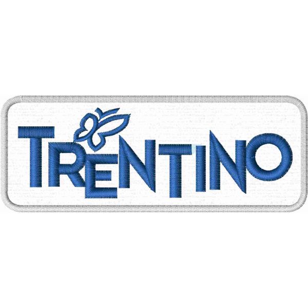 Patch ricamata colore blu Logo TRENTINO cm.12  C