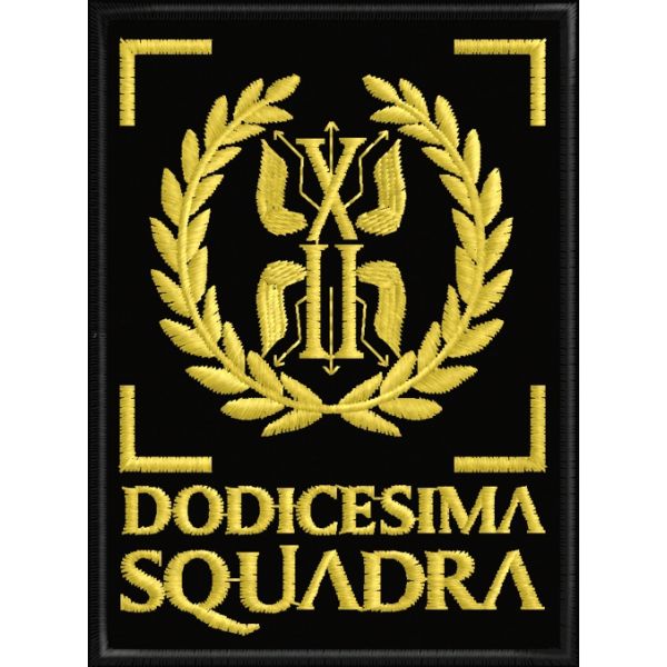 Patch ricamato DODICESIMA SQUADRA cm. 8,6 x 6,3  
