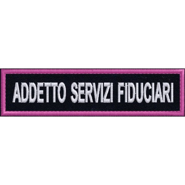 Patch ricamato cm.12 ADDETTO SERVIZI FIDUCIARI Cod.20190805_A