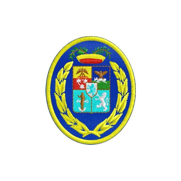STEMMA OVALE ricamato POLIZIA PROVINCIALE BRESCIA mm. 50 x 60 