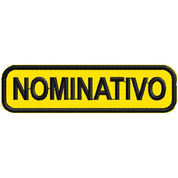 Stemma RICAMATO SU BASE GIALLA, NOMINATIVO