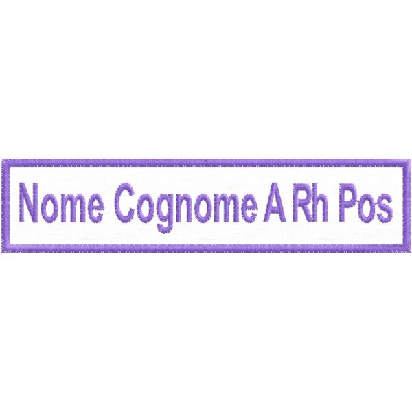 Etichetta personalizzata NOME COGNOME gr. sanguigno 