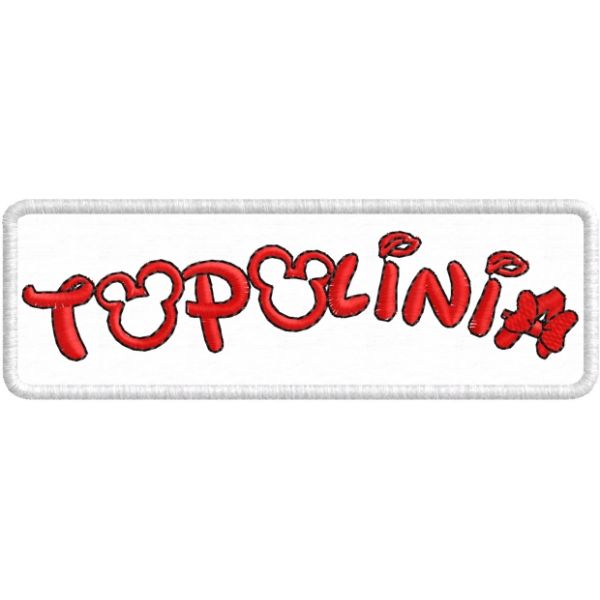 Patch ricamato Etichetta TOPOLINIA  Cod.20191016_A